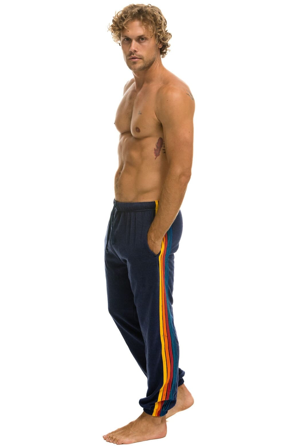 Classic 5 STRIPE SWEATPANTS - NAVY