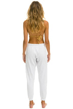Classic 5 STRIPE SWEATPANTS - WHITE NEON RAINBOW STRIPES