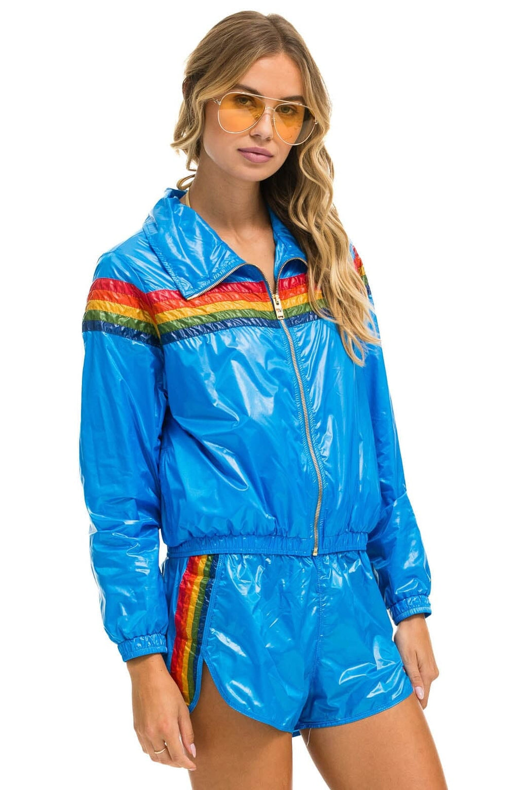 Classic 5 STRIPE WINDBREAKER - BLUE CINA