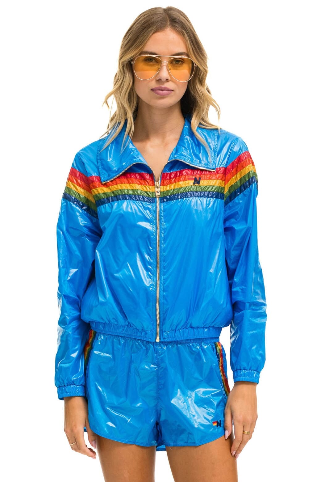 Classic 5 STRIPE WINDBREAKER - BLUE CINA