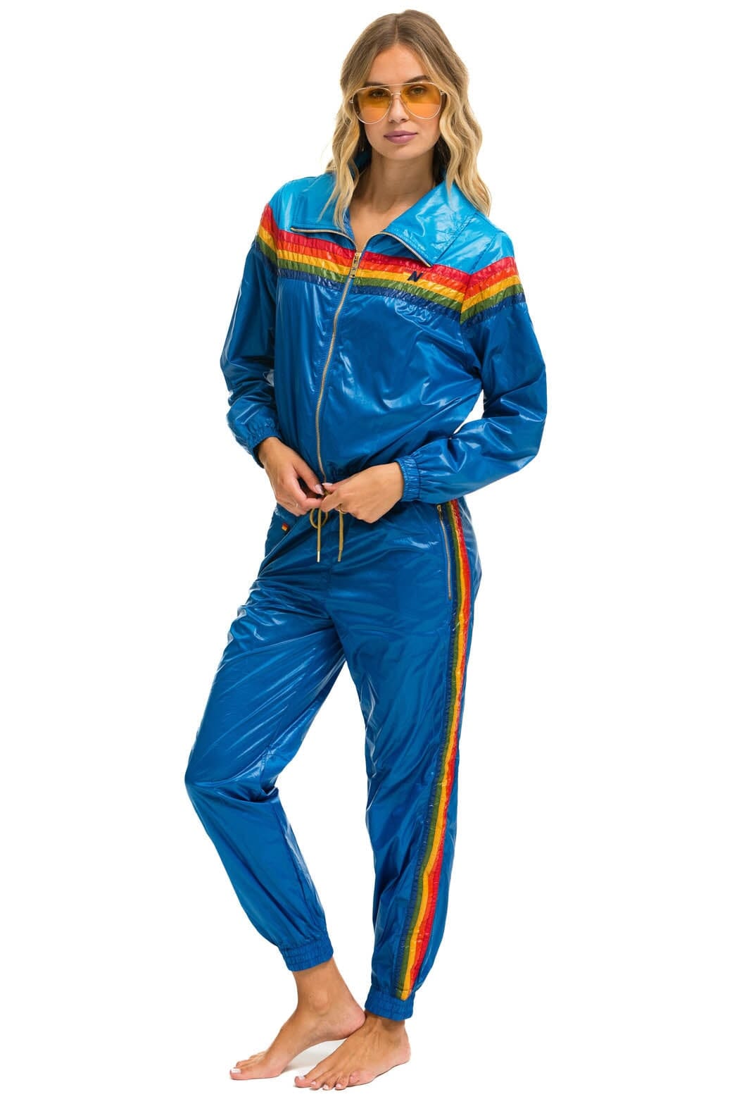 Classic 5 STRIPE WINDBREAKER - DRESDEN SNORKEL BLUE GLOSSY
