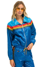 Classic 5 STRIPE WINDBREAKER - DRESDEN SNORKEL BLUE GLOSSY
