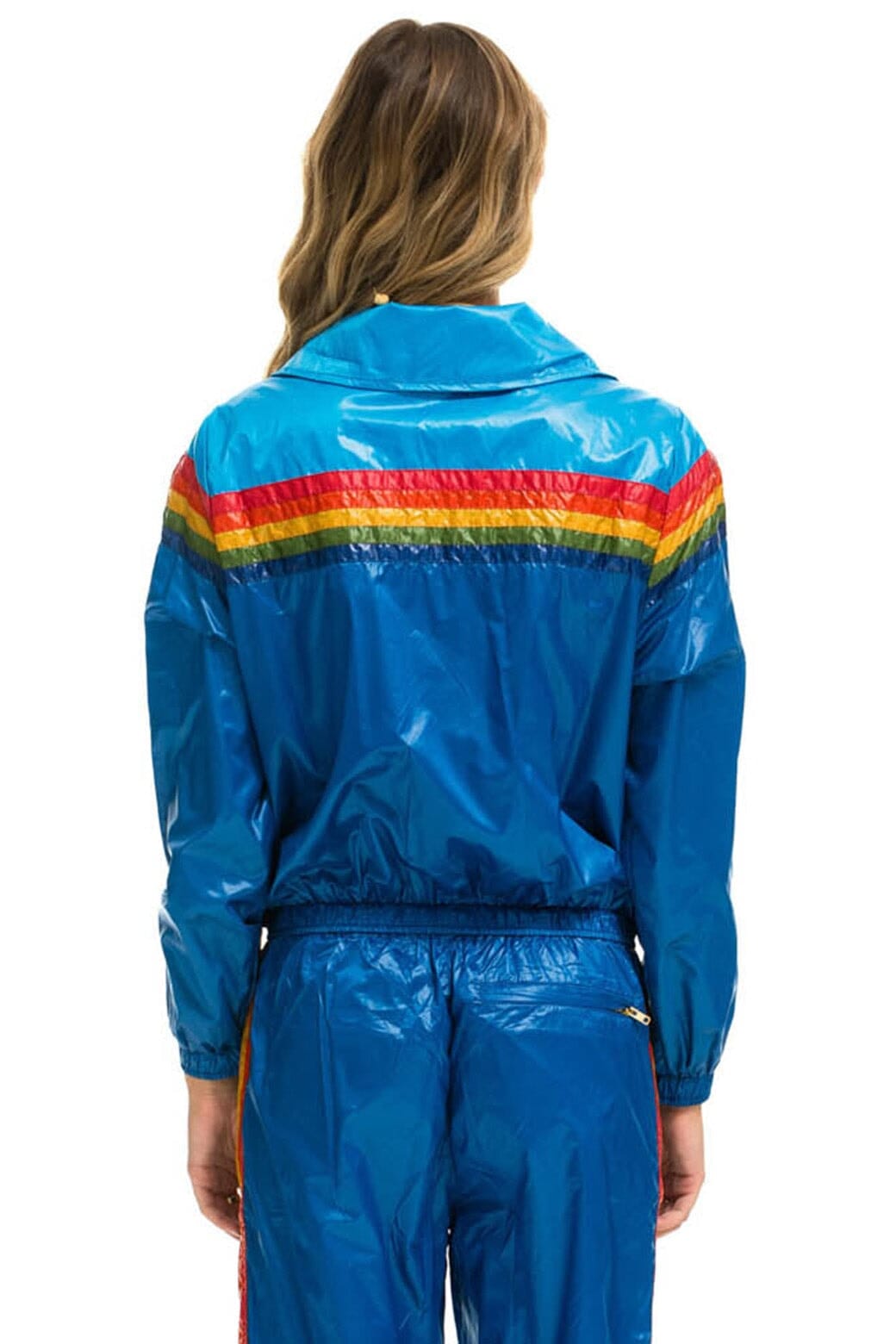 Classic 5 STRIPE WINDBREAKER - DRESDEN SNORKEL BLUE GLOSSY