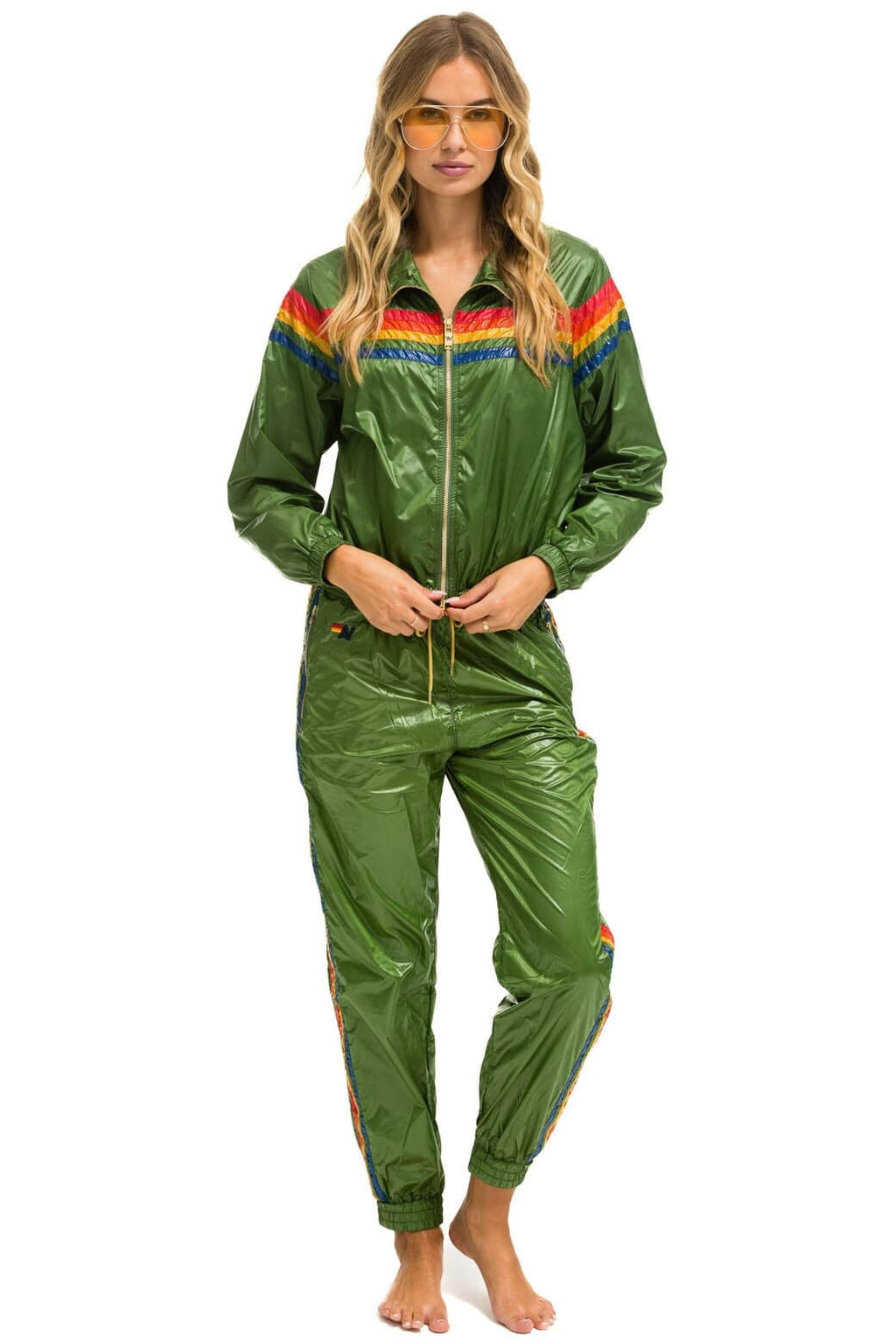 Classic 5 STRIPE - WINDBREAKER GARDEN GREEN GLOSSY