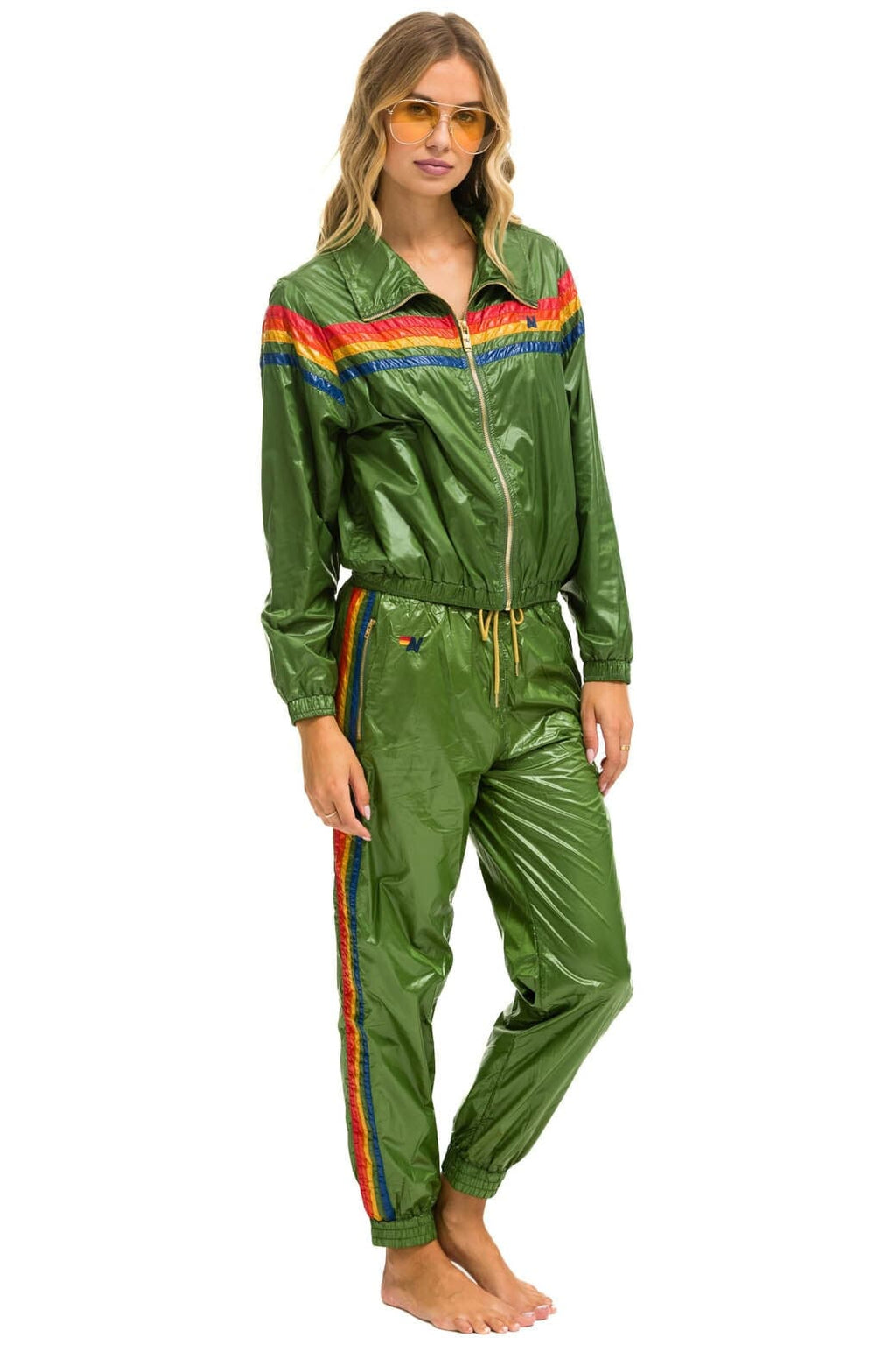 Classic 5 STRIPE - WINDBREAKER GARDEN GREEN GLOSSY