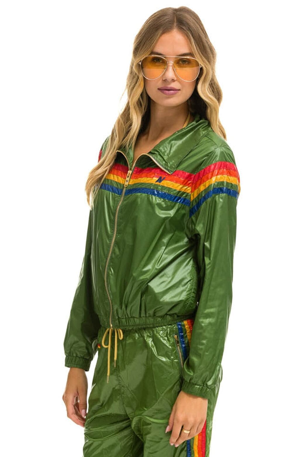 Classic 5 STRIPE - WINDBREAKER GARDEN GREEN GLOSSY