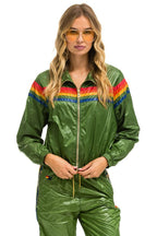 Classic 5 STRIPE - WINDBREAKER GARDEN GREEN GLOSSY