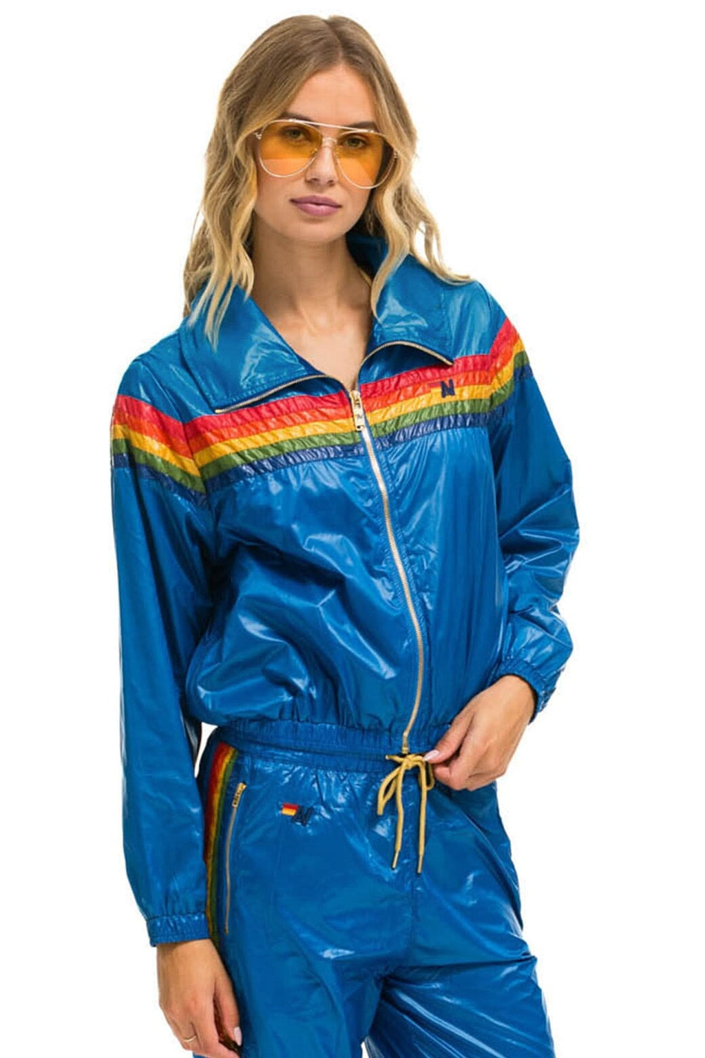 Classic 5 STRIPE WINDBREAKER - SNORKEL BLUE