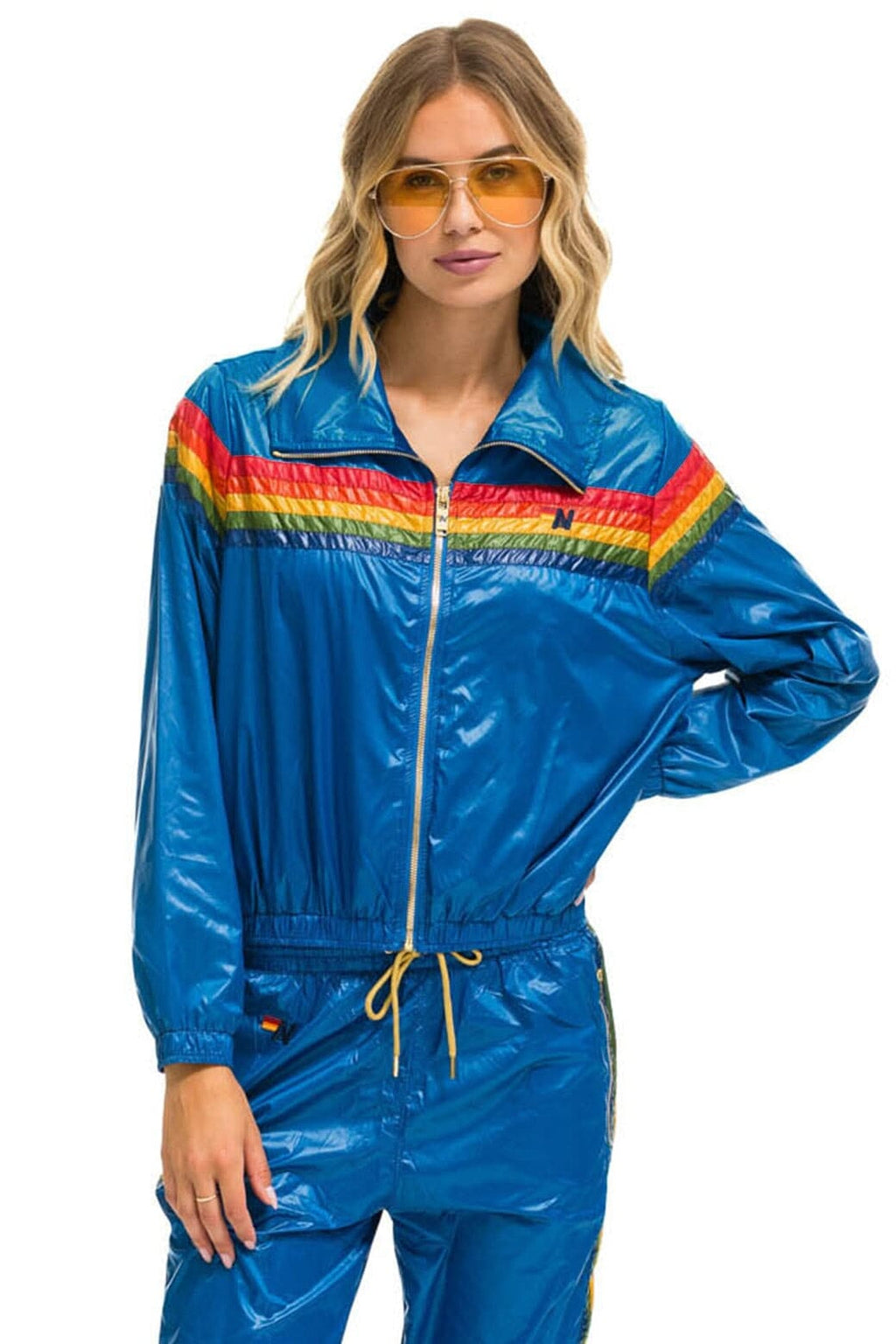 Classic 5 STRIPE WINDBREAKER - SNORKEL BLUE