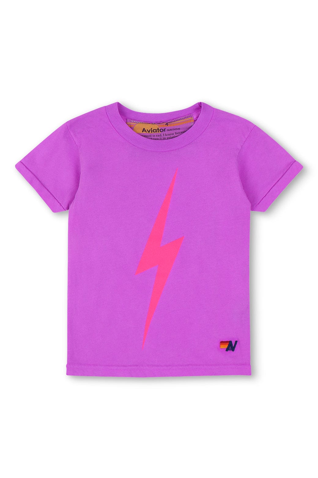 Classic KIDS BOLT TEE - NEON PURPLE NEON PINK