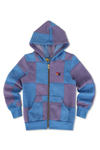 Classic KIDS CHECK QUILTED ZIP HOODIE - LAVENDER OCEAN