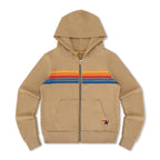 Classic 5 STRIPE HOODIE - TAN