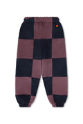 Classic KIDS CHECK QUILTED SWEATPANTS - CHARCOAL MOCHA