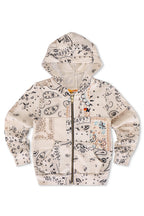 Classic KIDS BANDANA QUILTED ZIP HOODIE - VINTAGE WHITE