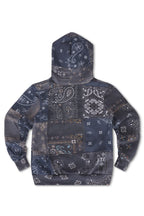 Classic KIDS BANDANA QUILTED ZIP HOODIE - CHARCOAL