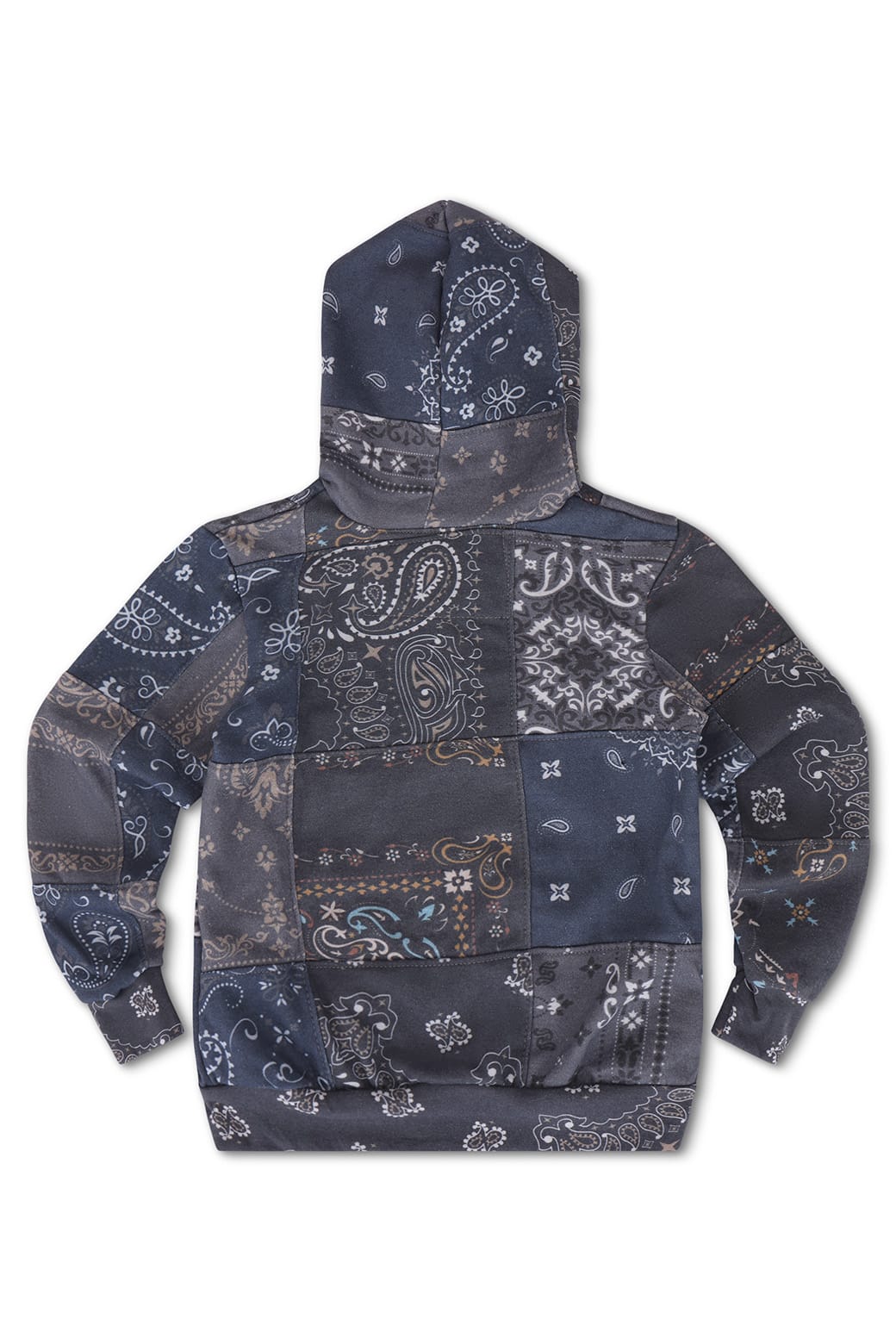 Classic KIDS BANDANA QUILTED ZIP HOODIE - CHARCOAL