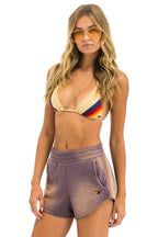 Classic 5 STRIPE POCKET CLUB SHORTS - FADED MOCHA