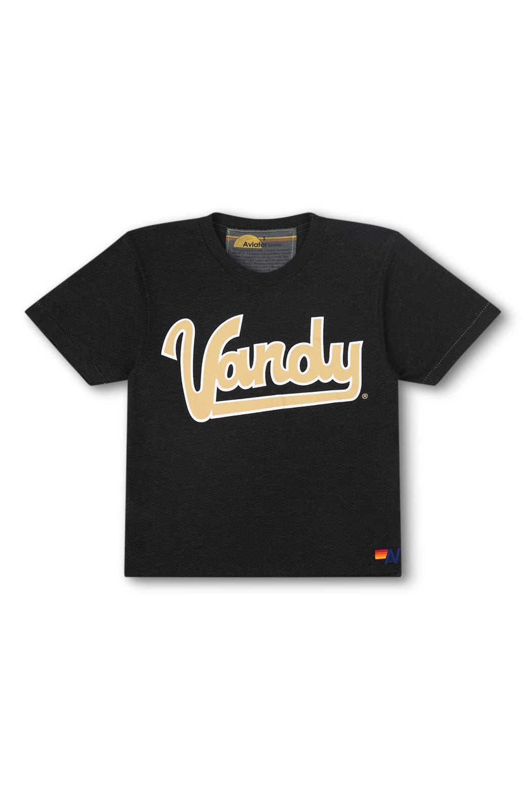 Classic VANDERBILT BOLT BOYFRIEND TEE - BLACK
