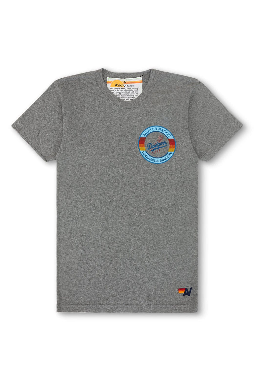 Classic LOS ANGELES DODGERS BOLT CREW TEE - HEATHER GREY