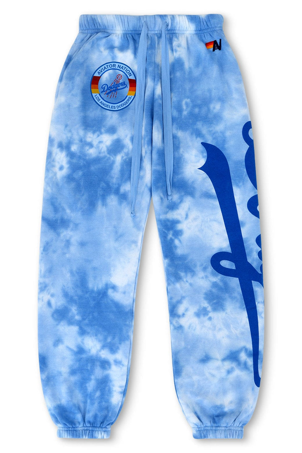 Classic LOS ANGELES DODGERS HAND DYED SWEATPANTS - TIE DYE BLUE