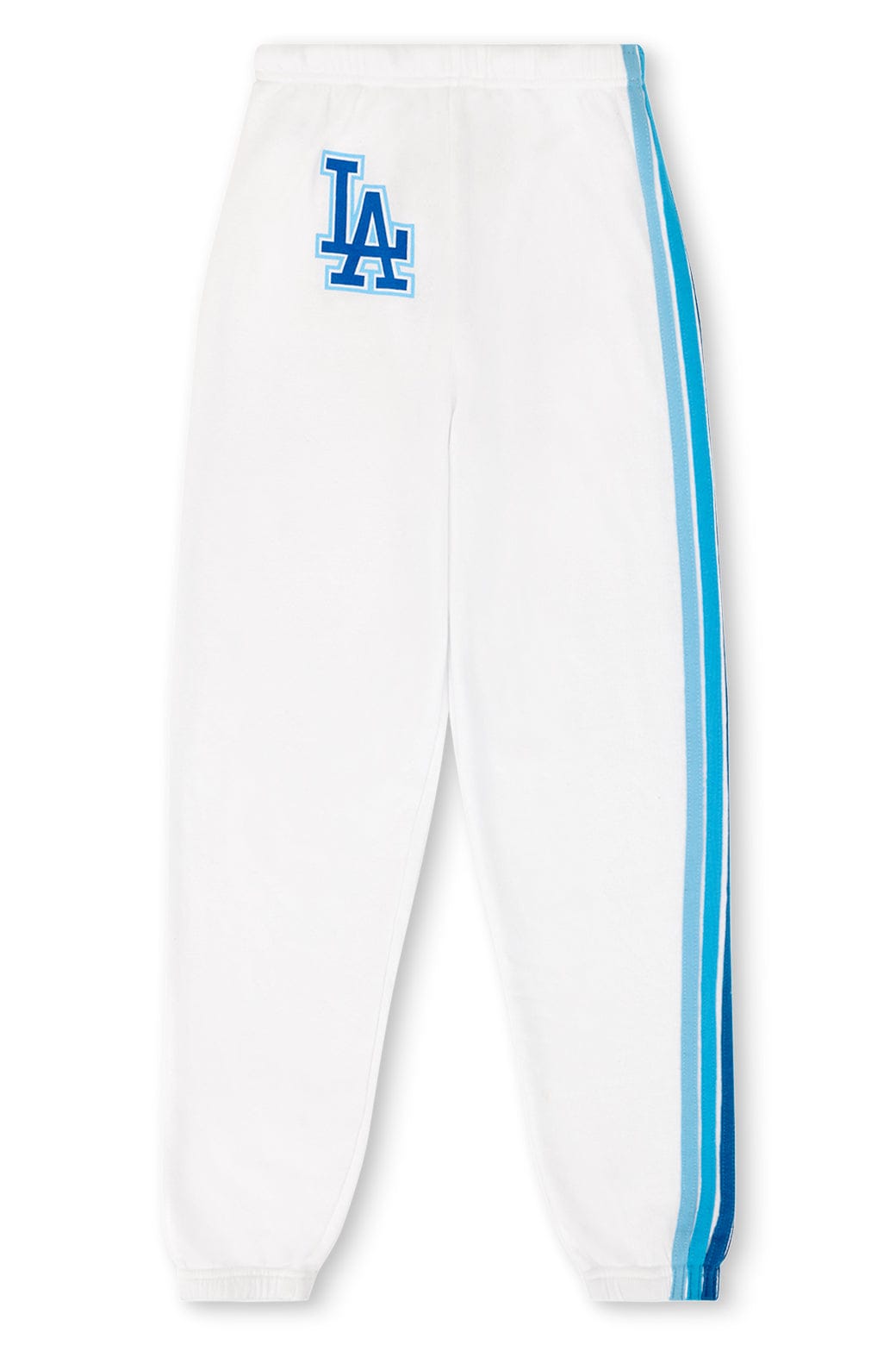 Classic LOS ANGELES DODGERS 5 STRIPE SWEATPANTS - WHITE BLUE