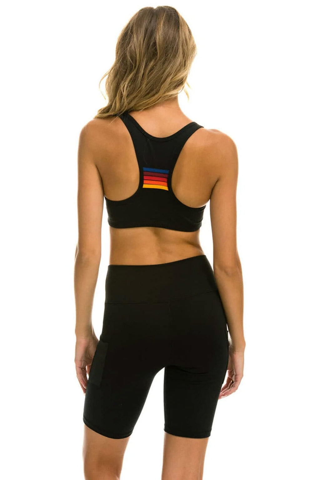 Classic 8 INCH CARGO POCKET HI-RISE BIKER SHORT - BLACK