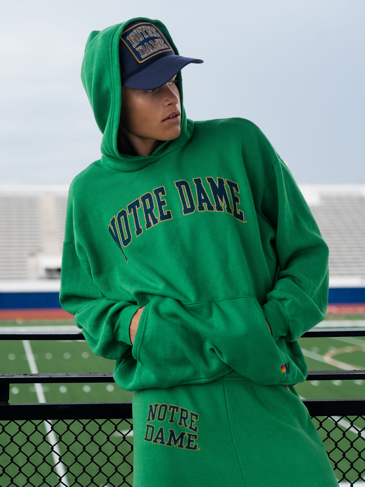 Classic NOTRE DAME 2026 PULLOVER HOODIE RELAXED - KELLY GREEN