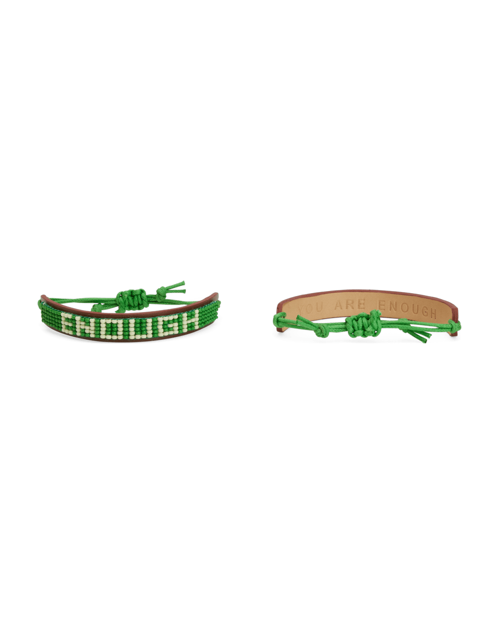 Classic Aviator Nation X ENOUGH Beaded Leather Bracelet