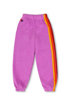 Classic KIDS 5 STRIPE SWEATPANTS - NEON PURPLE