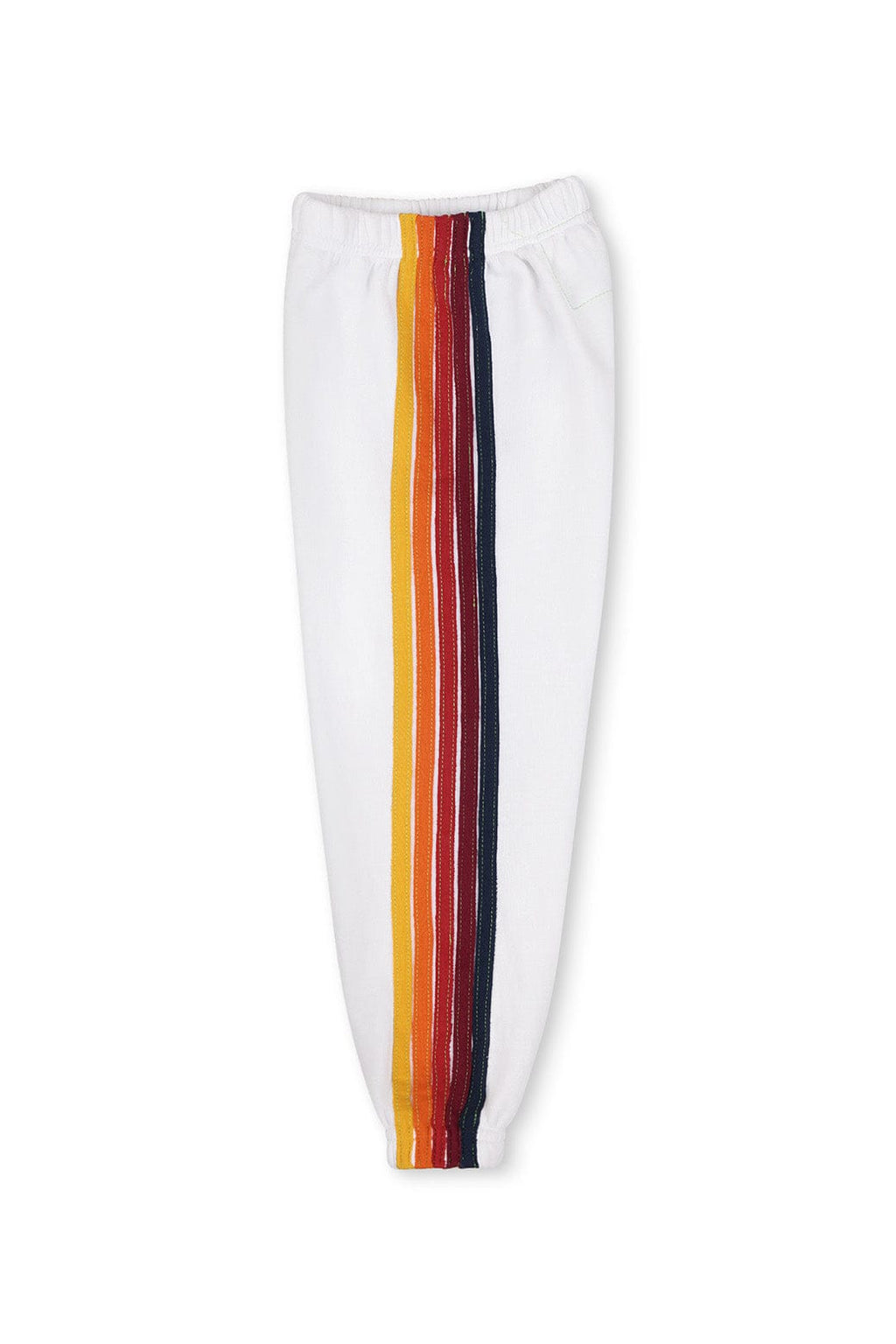 Classic KIDS 5 STRIPE SWEATPANTS - WHITE