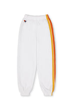 Classic KIDS 5 STRIPE SWEATPANTS - WHITE