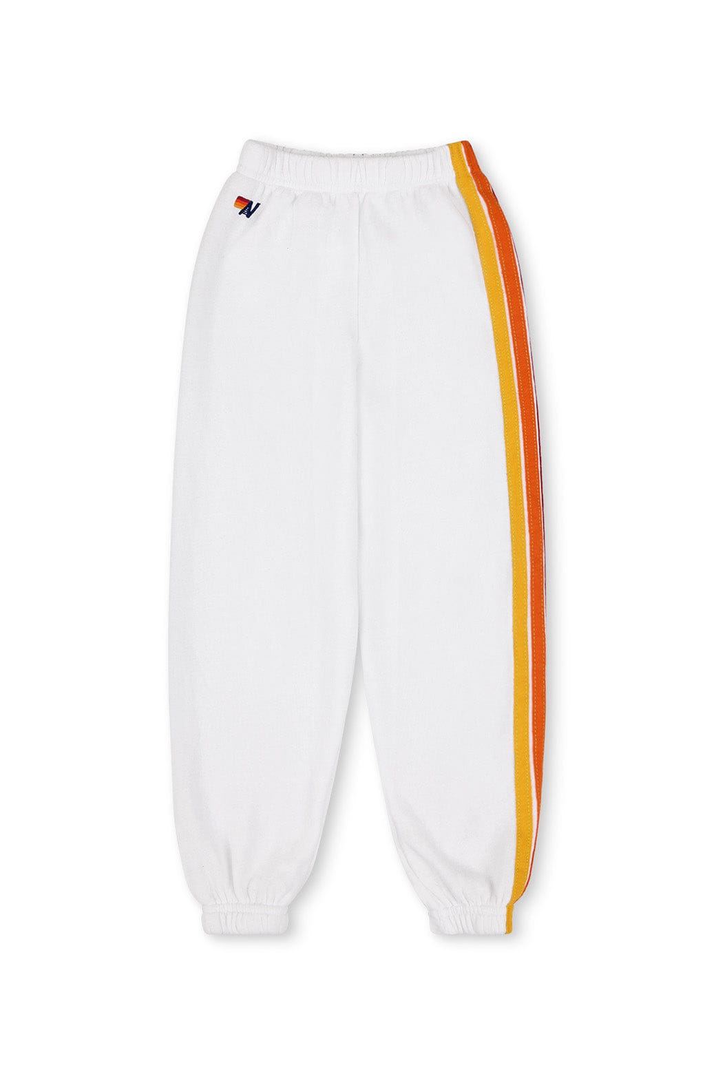 Classic KIDS 5 STRIPE SWEATPANTS - WHITE