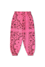 Classic KIDS BANDANA SWEATPANTS - NEON PINK