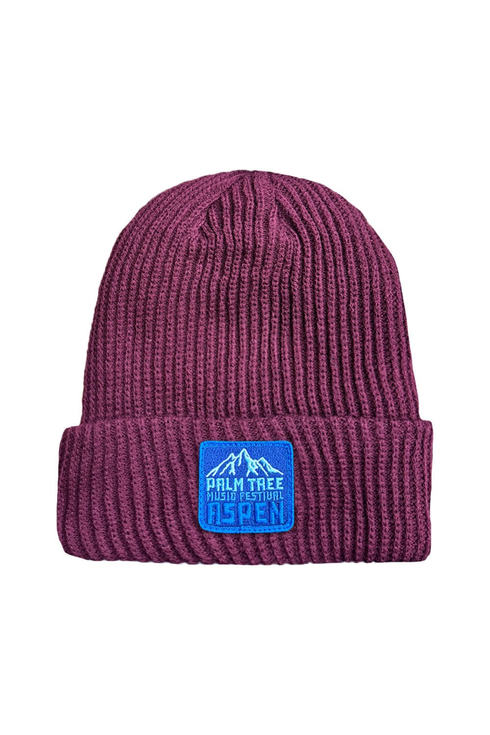 Classic PALM TREE FESTIVAL ASPEN 2025 RIB BEANIE - BERRY