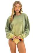 Classic BOLT STITCH 2 RELAXED CREW SWEATSHIRT - FADED ARMY