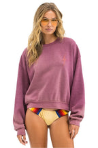 Classic BOLT STITCH 2 RELAXED CREW SWEATSHIRT - FADED BERRY