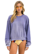 Classic BOLT STITCH 2 RELAXED CREW SWEATSHIRT - FADED GRAPE