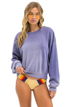 Classic BOLT STITCH 2 RELAXED CREW SWEATSHIRT - FADED GRAPE