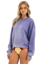 Classic BOLT STITCH 2 RELAXED CREW SWEATSHIRT - FADED GRAPE