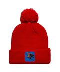Classic BIRDS OF PREY 2024 POM POM RIB BEANIE - RED