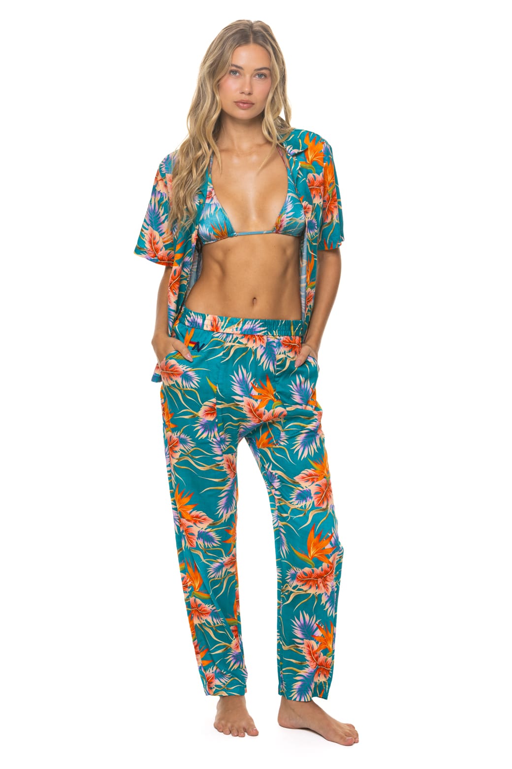 Classic UNISEX COTTON LUXE POPLIN RELAXED PANT - BLUE HAWAII