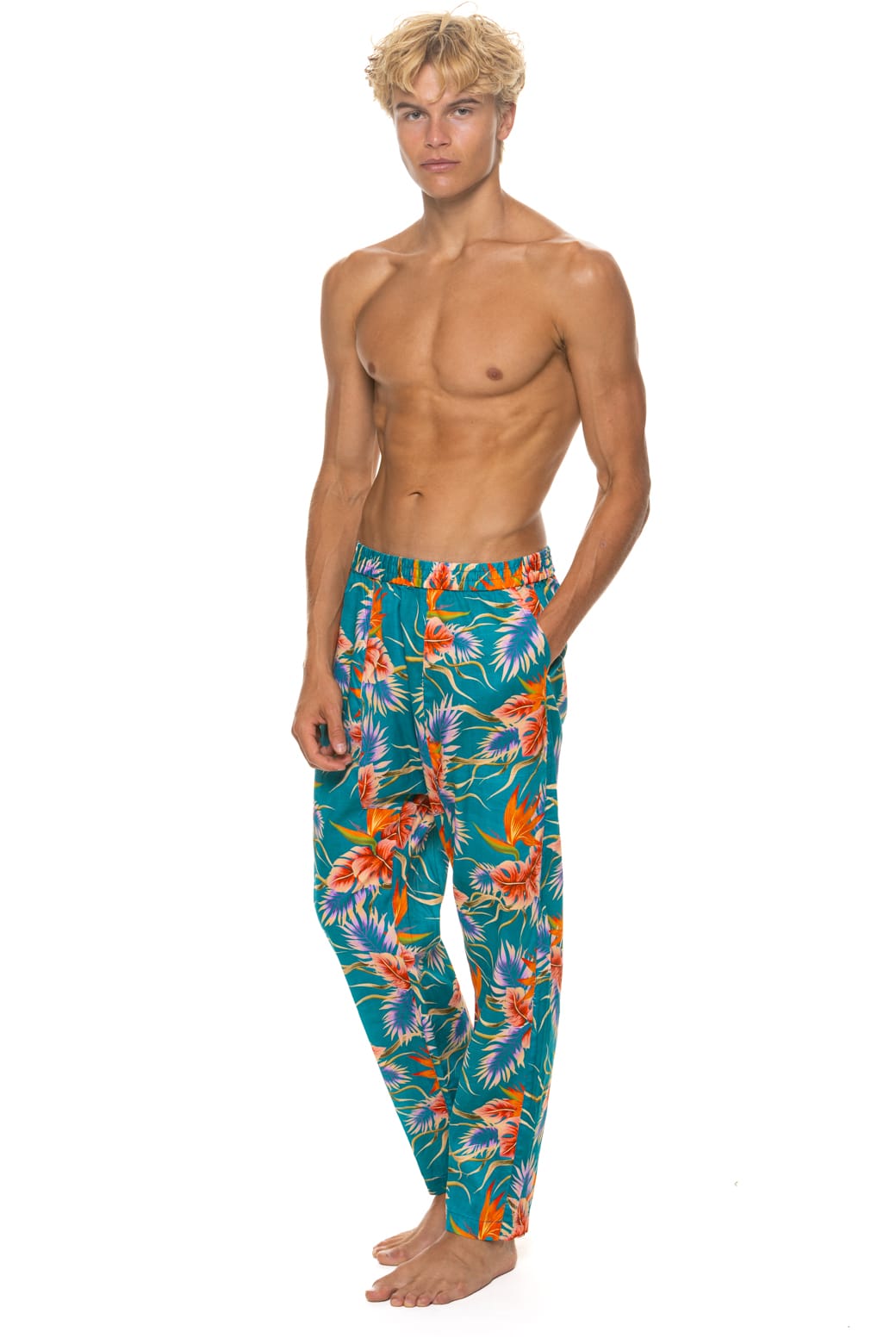 Classic UNISEX COTTON LUXE POPLIN RELAXED PANT - BLUE HAWAII