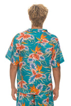 Classic UNISEX COTTON LUXE POPLIN RESORT SHIRT - BLUE HAWAII
