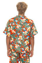 Classic UNISEX COTTON LUXE POPLIN RESORT SHIRT - RED KAUAI