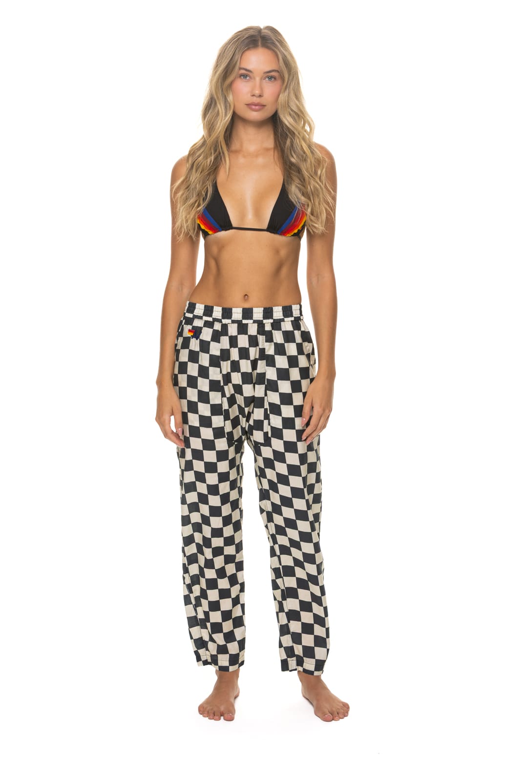 Classic UNISEX COTTON LUXE POPLIN RELAXED PANT - VINTAGE BLACK CHECKERED