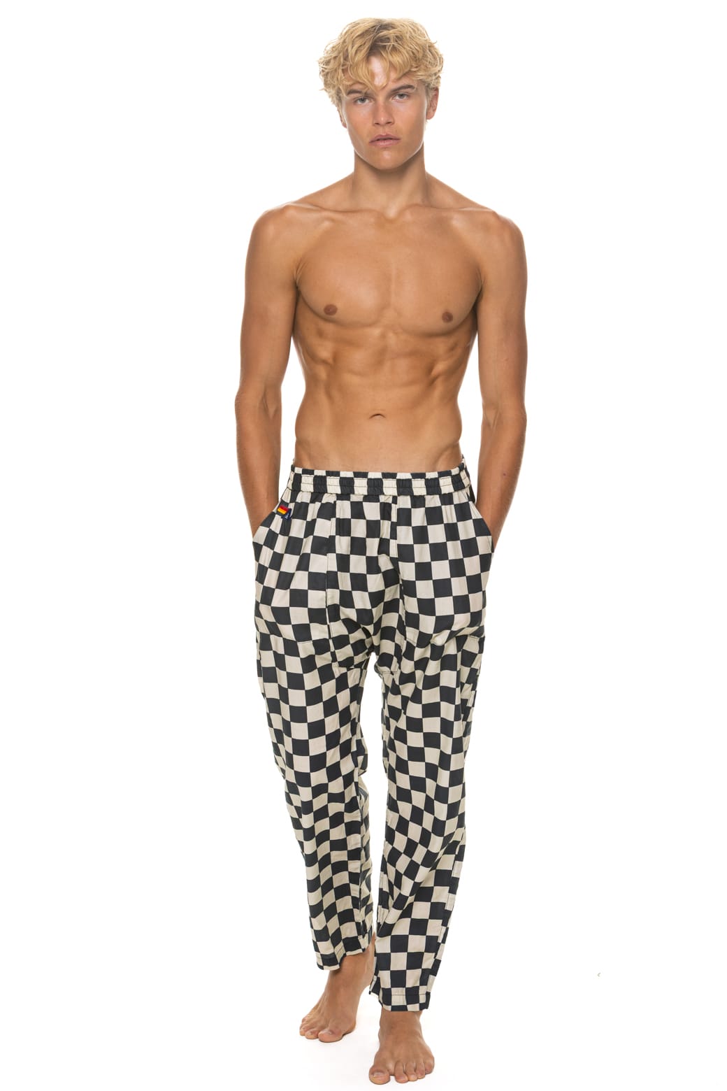 Classic UNISEX COTTON LUXE POPLIN RELAXED PANT - VINTAGE BLACK CHECKERED