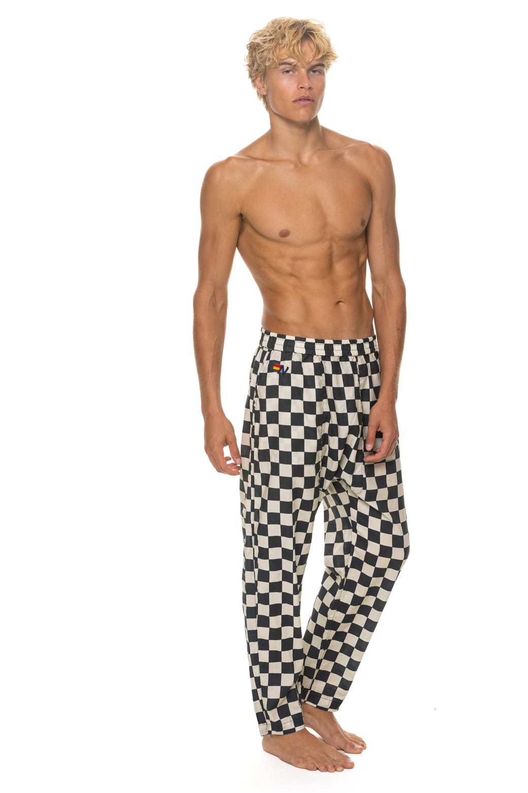 Classic UNISEX COTTON LUXE POPLIN RELAXED PANT - VINTAGE BLACK CHECKERED