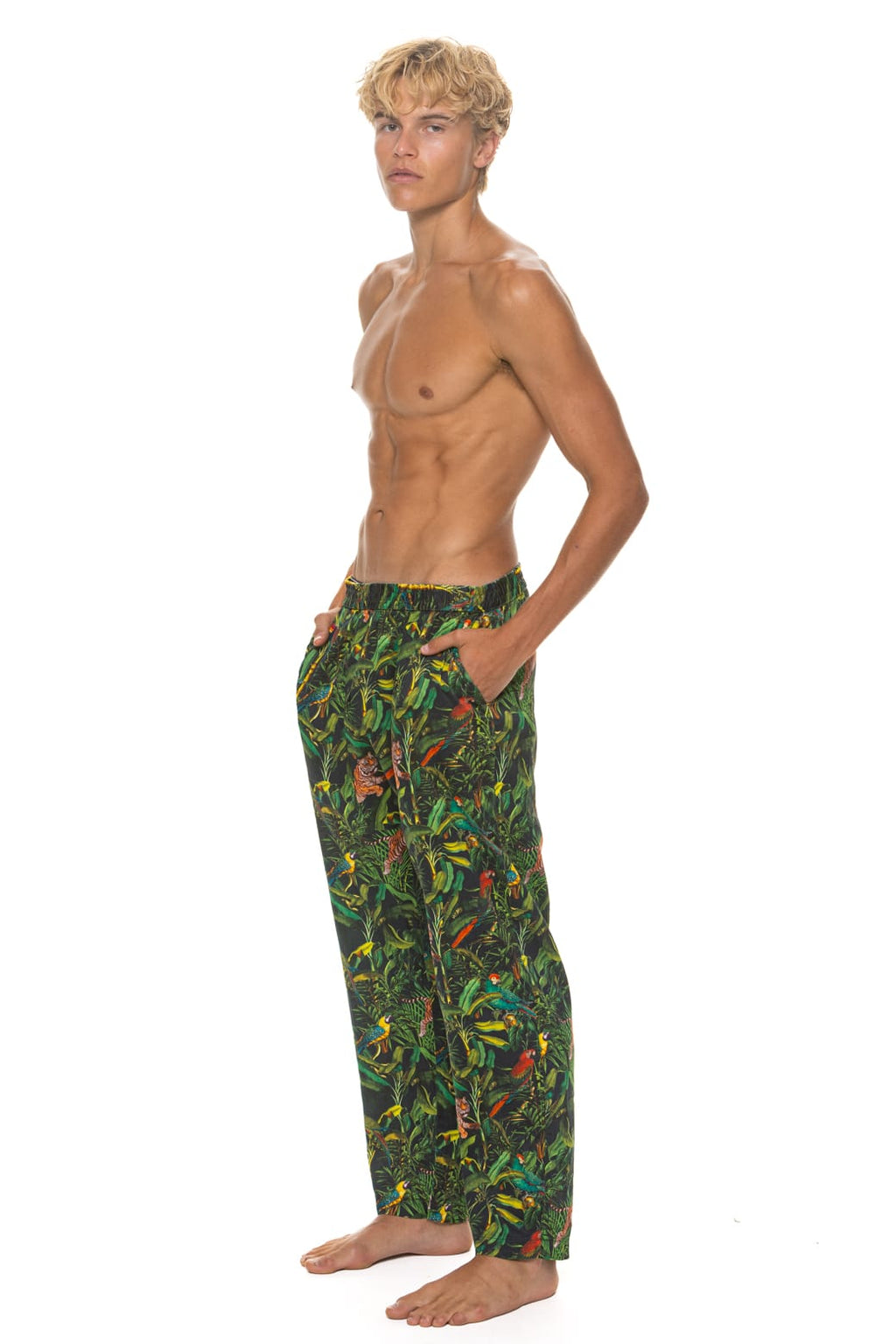 Classic UNISEX COTTON LUXE POPLIN RELAXED PANT - VINTAGE BLACK JUNGLE