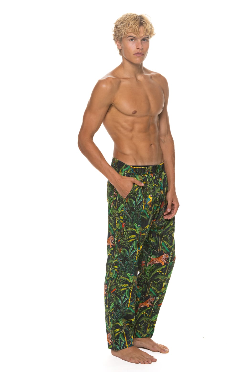 Classic UNISEX COTTON LUXE POPLIN RELAXED PANT - VINTAGE BLACK JUNGLE