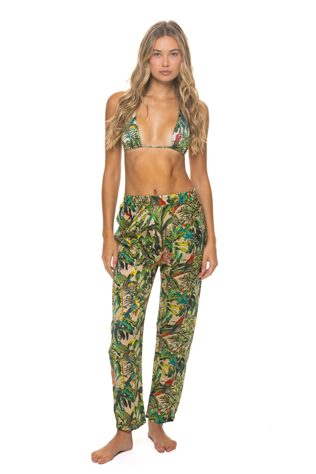 Classic UNISEX COTTON LUXE POPLIN RELAXED PANT - VINTAGE WHITE JUNGLE